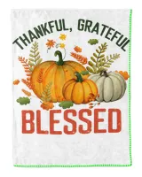 Thankful Grateful Blessed Thanksgiving Day Tee Pumpkins