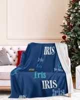Iris Custom Name Blanket