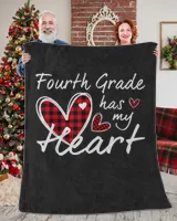4th Fourth Grade Has My Heart Plaid Teacher Valentine’s Day