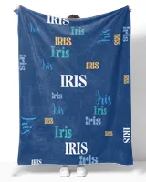 Iris Custom Name Blanket