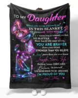 TO MY DAUGHTER LOVE  Quilt Fleece Blanket Bundle