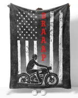 MOTORCYCLE AMERICAN FLAG BLACK