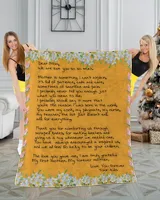 Blanket with lovely letter for mother