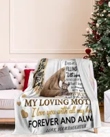 Loving Mother Quilt Fleece Blanket Bundle