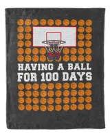 100 Days Of School Survivor T-Shirt100 Days Of School Basketball 100th Day Balls Gift For Boys T-Shirt_by Laelia Keelin_ copy