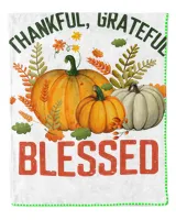 Thankful Grateful Blessed Thanksgiving Day Tee Pumpkins