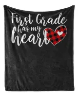 Buffalo Plaid 1st First Grade Has My Heart Teacher Valentine