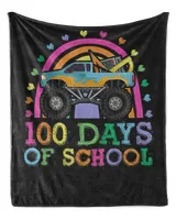 100 Days Of School Rainbow Monster Truck Shirt, Kids Boys copy