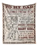 Father's Day Gifts, To My Dad Do Much Of Me Is Made Bundle Papa Pop Dady Quilt Fleece Blanket