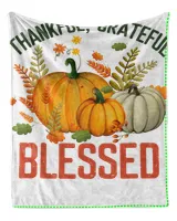 Thankful Grateful Blessed Thanksgiving Day Tee Pumpkins