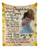 Personalized Daughter Blanket size 50x60