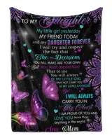To my daughter purple butterfly