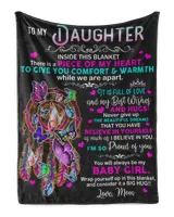 To My Dauughter full Color Quilt Fleece Blanket Bundle