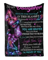 You Are Braver Than You Think Stronger Than You Believe Quilt Fleece Blanket Bundle