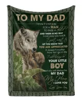 Father's Day Gifts, To My Dad Papa Pop Daddy From Son Quilt Fleece Blanket