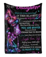 You Are Braver Than You Think Stronger Than You Believe Quilt Fleece Blanket Bundle