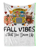 Fall Vibes Bus Driver Life Pumpkin School Bus