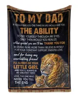 Lion To My Dad Blanket Quilt Fleece Blanket Bundle