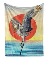 Japanese Cranes Blankets