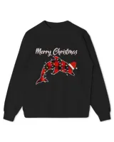 Dolphin Gift Xmas Lights Santa Ugly Christmas Sweater