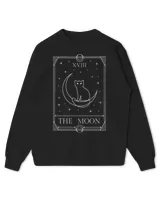 The Moon Tarot Card Black Cat Witchy Occult Magic Halloween
