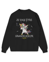 Unicorn Dab Future Sister Gift – Je vais être Grande Soeur [French Language]