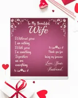 To My Beautiful Wife - Gift From Husband With Message Card