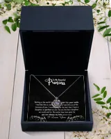 To My Princess Crown Necklace, Sentimental Valentines Gift for Granddaughter from Grandma, Daughter Jewelry