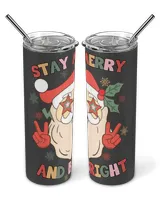 Retro Christmas Stay Merry and Bright Insulated Mug