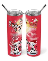 Dairy Cows Christmas Skinny Tumbler