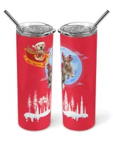 Merry Christmas Dogs Skinny Tumbler