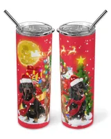 Merry Christmas Dogs Skinny Tumbler