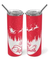 Merry Christmas Svg Winter Skinny Tumbler