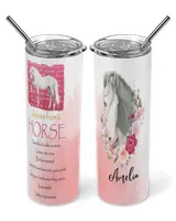 Personalized Custom Horse Advice White Tumbler