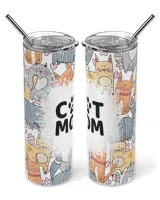 Skinny Tumbler Cat Mom Wrap