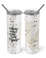 A home Without A cat Cute Cats Skinny Tumbler QTCATST120722A3