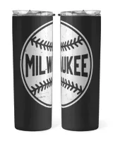 Vintage Retro Milwaukee Baseball Ball City Funny Baseball Player Sport Lover Gift