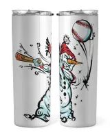 Baseball Snow Skinny Tumbler