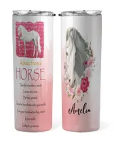 Personalized Custom Horse Advice White Tumbler