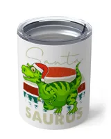 Santasaurus Christmas Black Mug 11oz