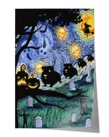 Poster Guinea pig Van Gogh's scary Halloween night
