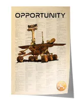 Opportunity Rover Mars Exploration Rover Vintage Poster,robots And Space Exploration Poster, Space Wall Art