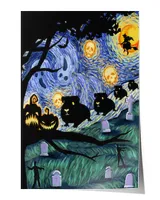 Poster Guinea pig Van Gogh's scary Halloween night