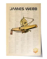 James Webb Space Telescope Vintage Poster,Robots and space exploration Poster, Space Wall Art