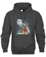 Yorkie Under Moonlight Snow Christmas Pajama 55