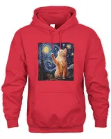 Art Van Gogh Starry Night Cat Gifts for Cats Lover