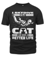 Skydiving Cat Sky Surfing Parachuting Skydiver