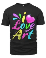 I Love Art Artist Painter Colorful Painting Gifts Kids Girls 3