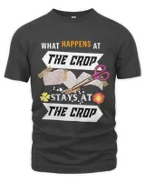 Womens What Happens At The Crop Stays At The Crop Scrapbook Jokes