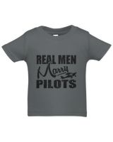 Real men marry pilots Infant Jersey T-Shirt charcoal 